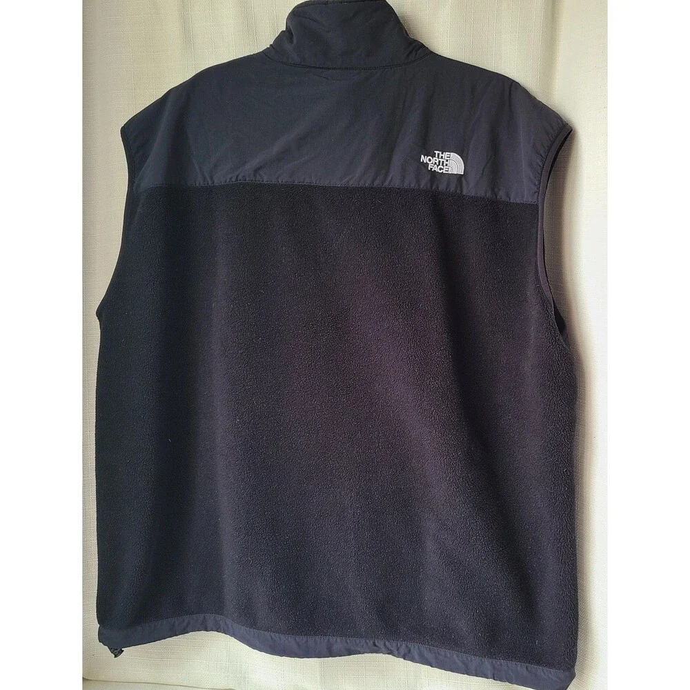 The North Face Polartec Fleece Vest Mens XXL Black Full Zip Outdoor A195